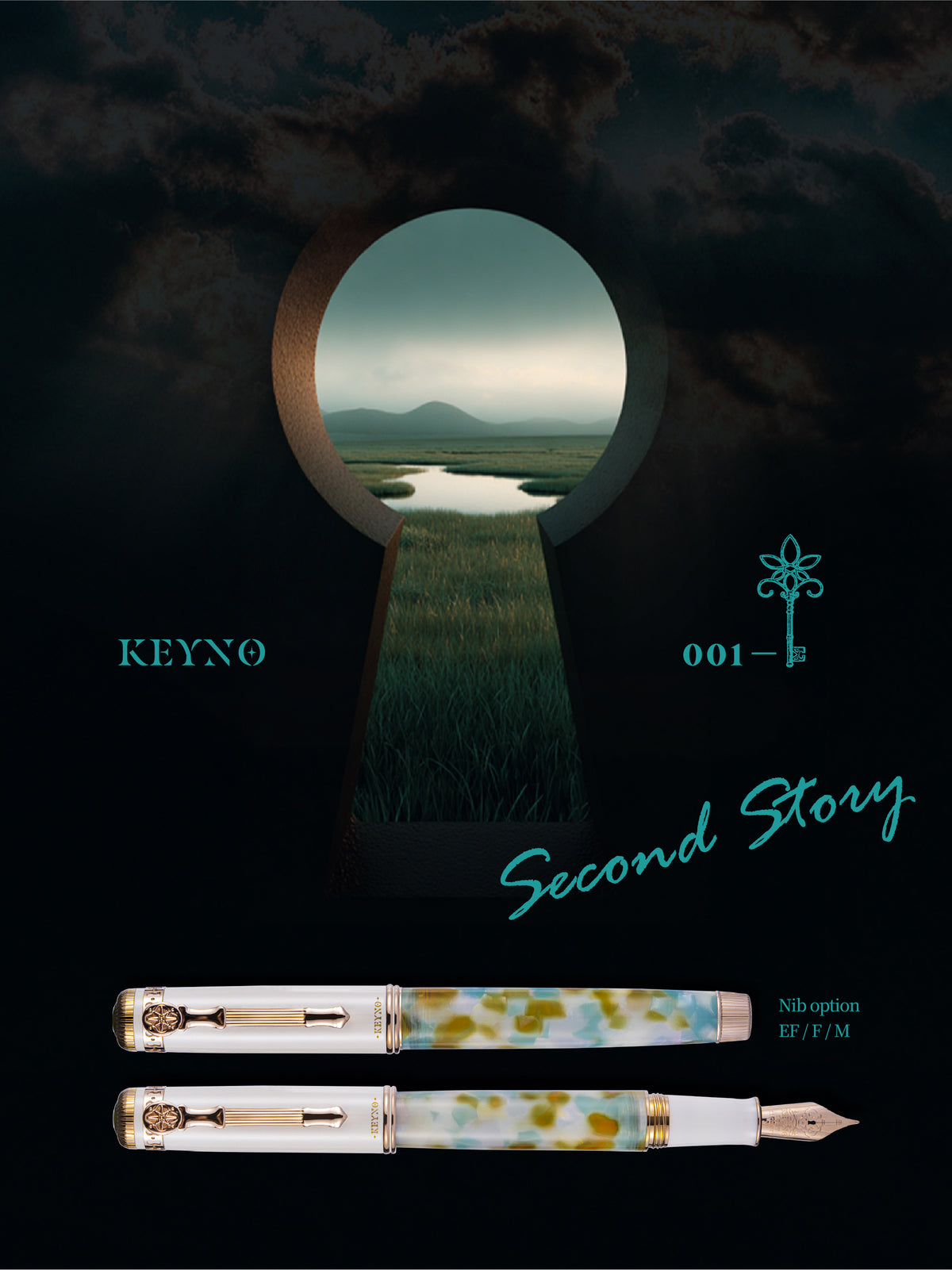 Keyno Stay.tionery No. 001 - Serenity Fountain Pen