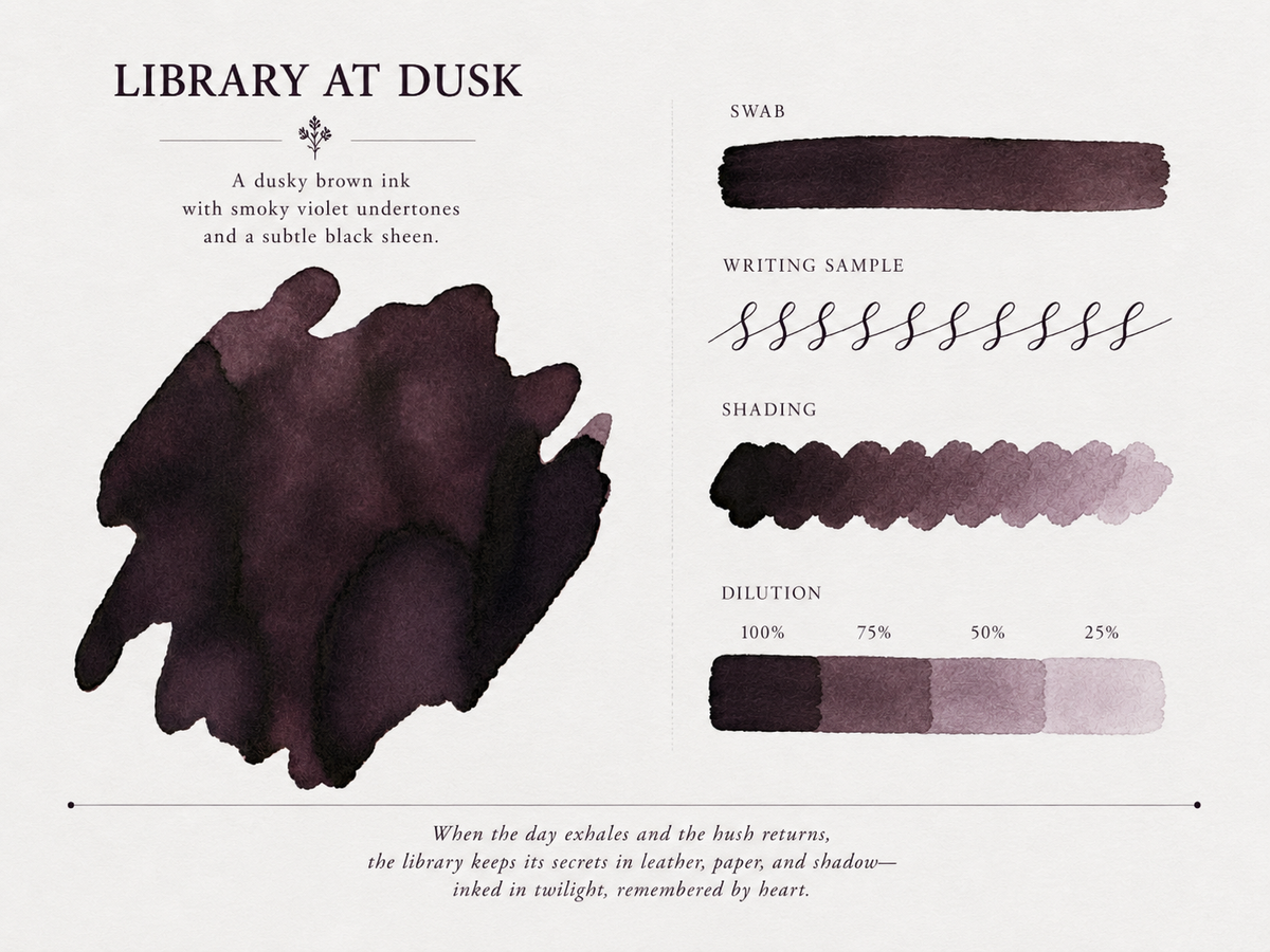 Library at Dusk | Dominant Industry x Stationer's Emporium Exclusive Ink