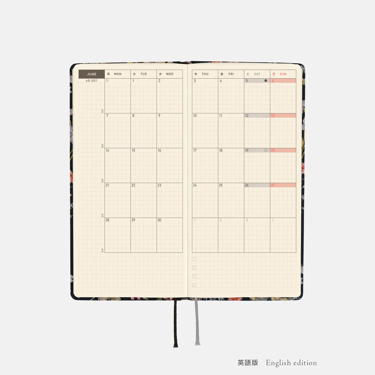 Hobonichi Techo Weeks 2027 - Liberty Fabrics: Floral Remedy