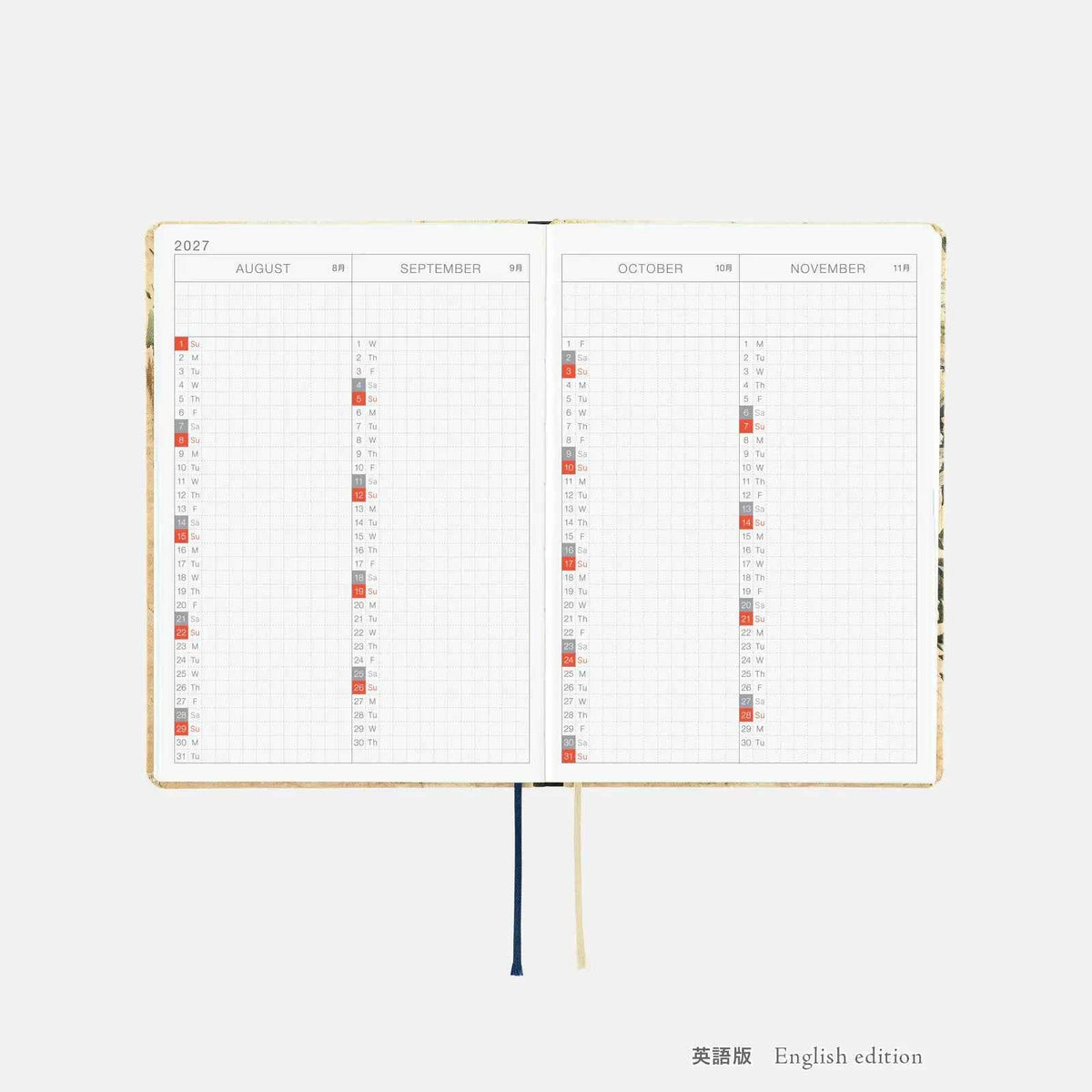 Hobonichi Techo A6 HON 2027 - V&A Series: Vine