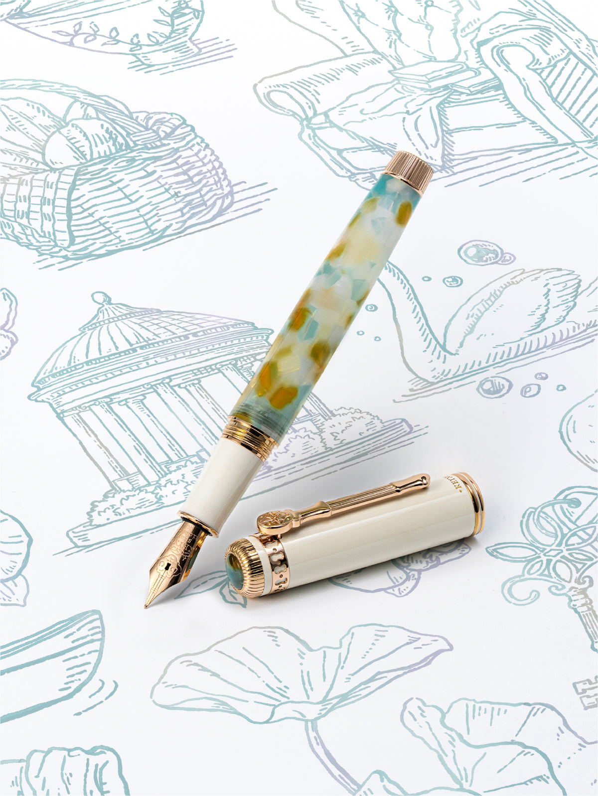 Keyno Stay.tionery No. 001 - Serenity Fountain Pen
