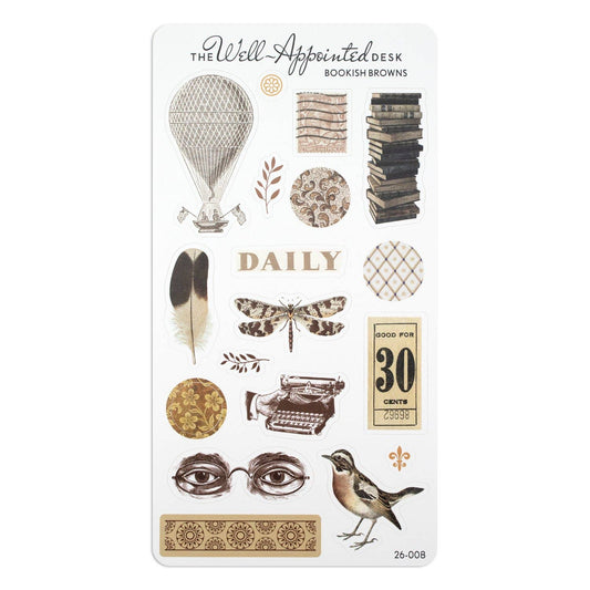 Bookish Browns Sticker Sheet