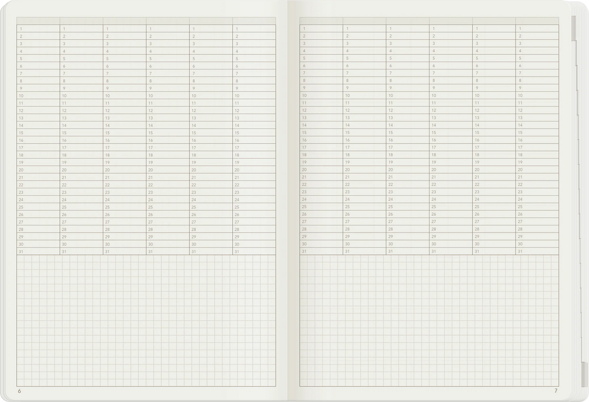 Wonderland 222 A5 All-in-One Undated Weekly Planner - Unstacked Weekends