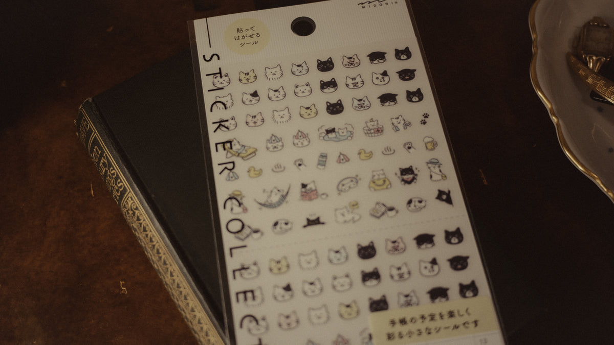 Midori Stickers - Pictograph Cat