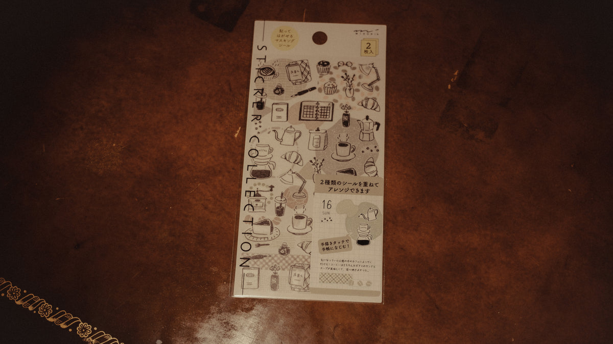 Midori Planner Stickers - Monotone Cafe
